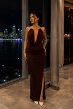 The Burgundy Muse Maxi Dress