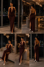 The Burgundy Muse Maxi Dress