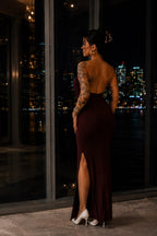 The Burgundy Muse Maxi Dress