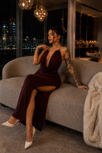 The Burgundy Muse Maxi Dress