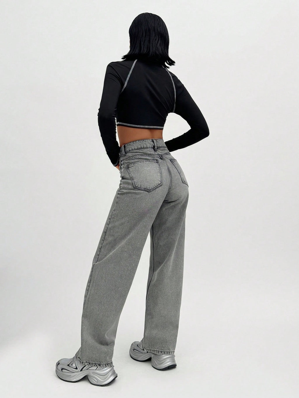 Vintage Grey Baggy Jeans