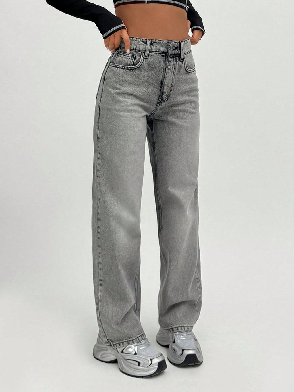 Vintage Grey Baggy Jeans