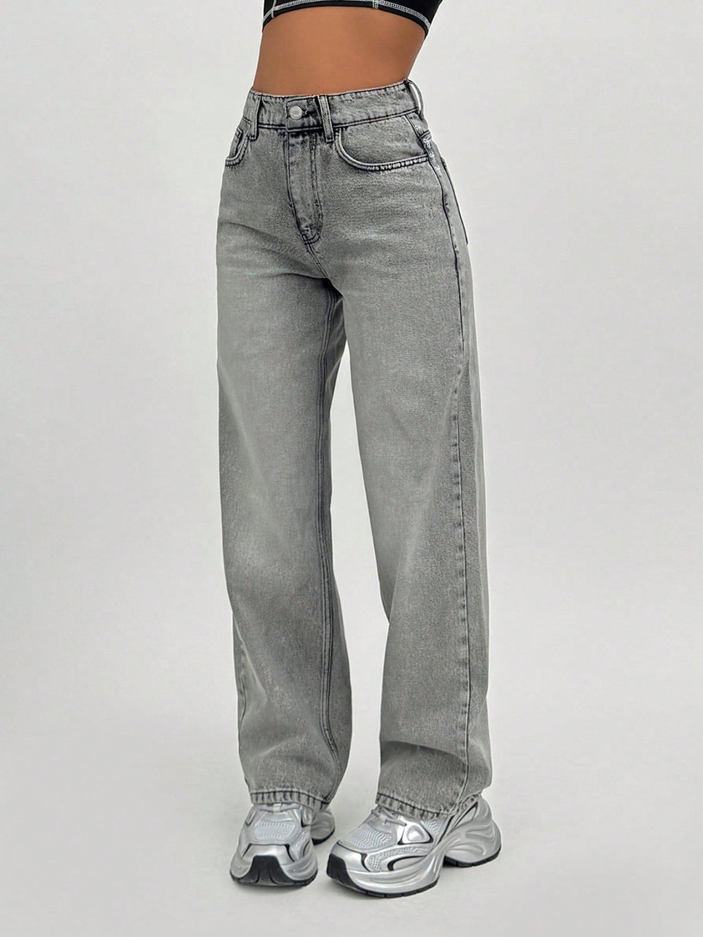 Vintage Grey Baggy Jeans